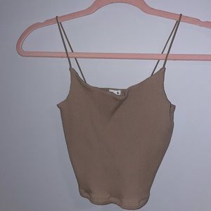 beige garage spaghetti strap tank top